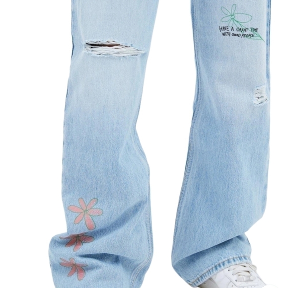 Dr Denim Echo High Rise Wedgie Scribble Jeans Size 26W30L NWT - Picture 5 of 16